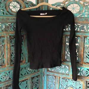 Zara Off the Shoulder Black Top sz S NWT